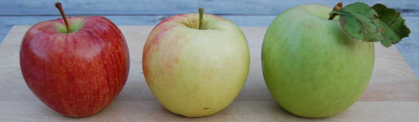3 verschilende appels