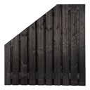 Afbouwscherm Garderen zwart grenen 180/90x180 cm