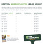 Aantal bamboeplanten per strekkende meter
