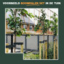 Voorbeeld boompalen set in de tuin