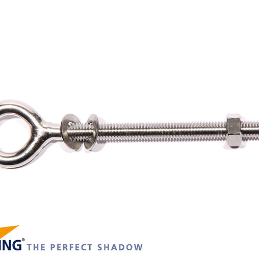 Nesling Bout met oog voor paal, M8 x 100, RVS