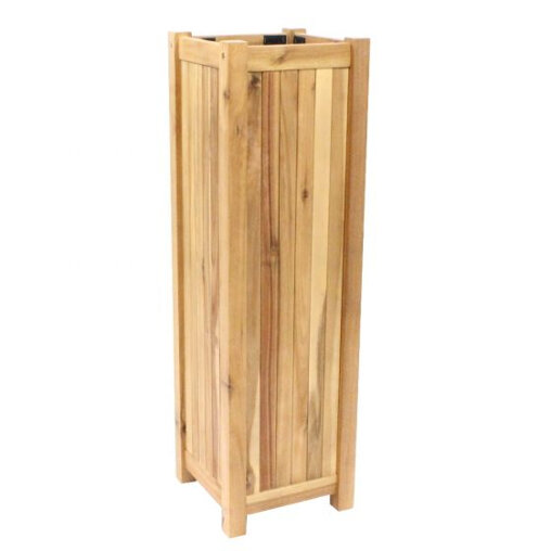 Planter hardhout vierkant (30 x 30 x 100 cm)