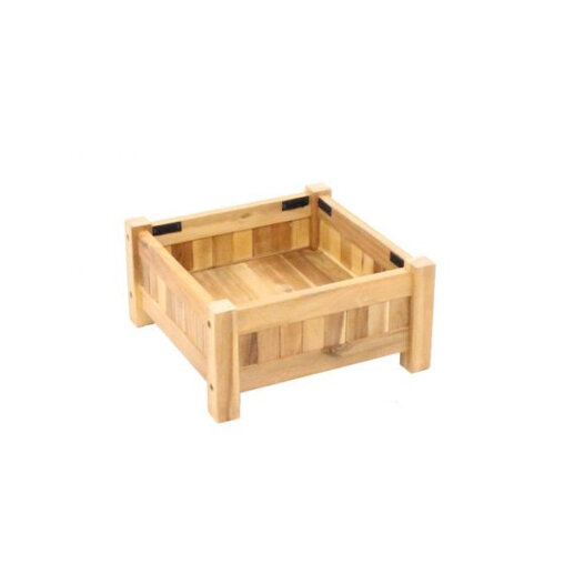 Planter hardhout vierkant (40 x 40 x 20 cm)