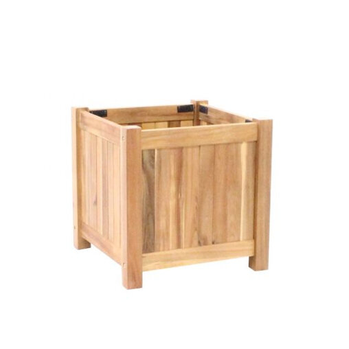 Planter hardhout vierkant (40 x 40 x 40 cm)