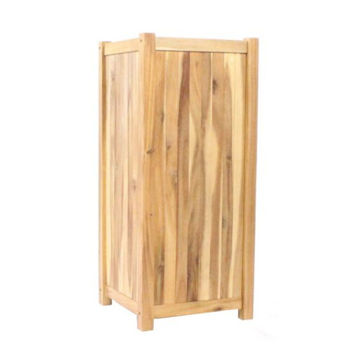 Planter hardhout vierkant (40 x 40 x 80 cm)