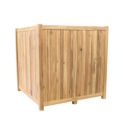 Planter hardhout vierkant (80 x 80 x 80 cm)