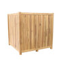 Planter hardhout vierkant (80 x 80 x 80 cm)