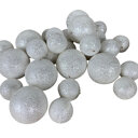Glitterballen wit (30 stuks)
