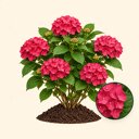 Boerenhortensia rood