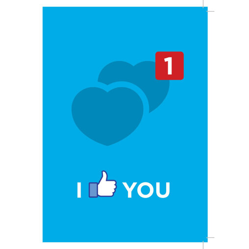 Kaartje 'I Love You' (Likes)