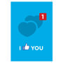 Kaartje 'I Love You' (Likes)