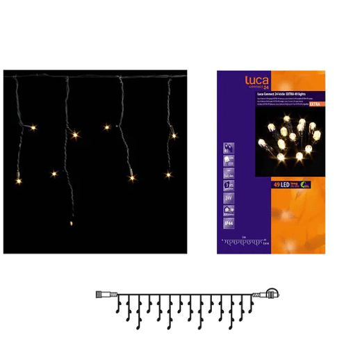 Kerstverlichting Connect 24 lichtsnoer 3 meter met 49 lampjes
