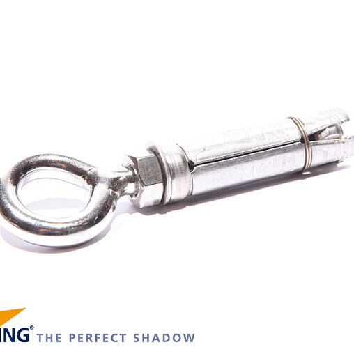 Nesling M8 Keilhuls voor steen en beton met schroefoog, RVS