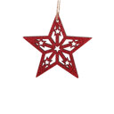 Hangdecoratie ster rood (8 stuks)