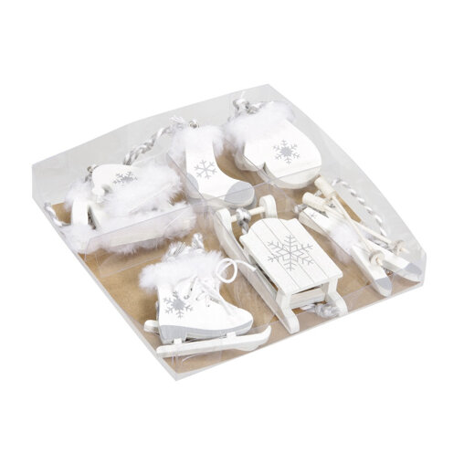 Hangdecoratie kerst Wit