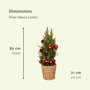 Kerstboom 80 cm inclusief rode versiering