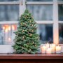 Echte kerstboom mini (incl. versiering) sfeer