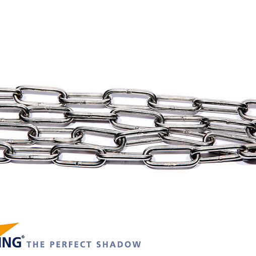 Ketting schalm 4mm, lang 2m, RVS