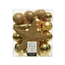 Onbreekbare kerstballen goud (33 stuks)