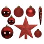 Onbreekbare kerstballen rood (33 stuks)