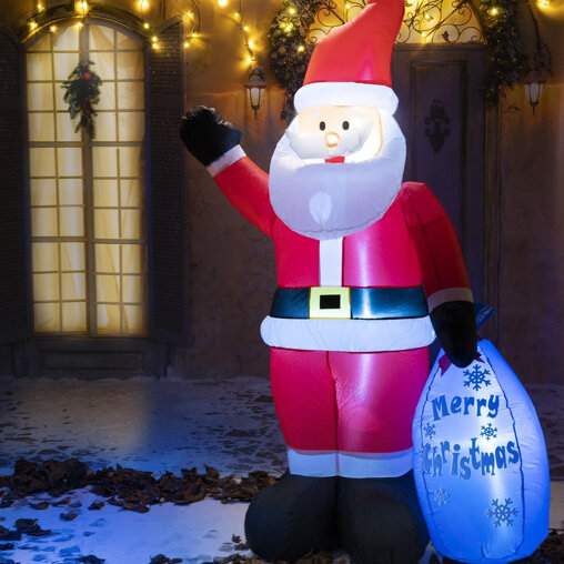 Opblaasbare kerstman met verlichting