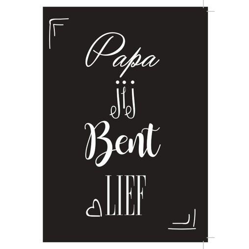Kaartje 'Papa jij bent lief'