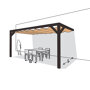 Pergola aluminium antraciet 'Wall 2' (3.91 x 3.08 meter)