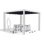 Pergola aluminium wit 'Stand Alone' (4.02 x 4.02 meter)