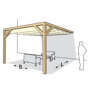 Pergola 'Wall 1' 3,7 x 3,7 meter