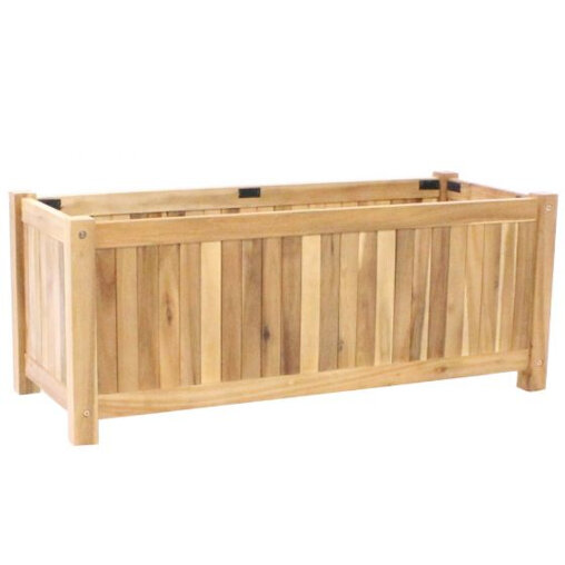 Planter hardhout rechthoek (100 x 40 x 40 cm)