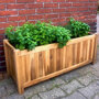Planter hardhout rechthoek (120 x 50 x 40 cm)