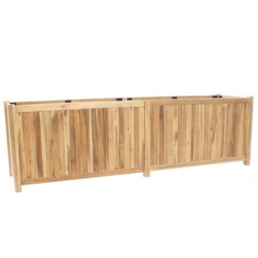 Planter hardhout rechthoek (200 x 50 x 60 cm)