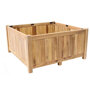 Planter hardhout vierkant (100 x 100 x 40 cm)
