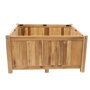 Planter hardhout vierkant (100 x 100 x 40 cm)