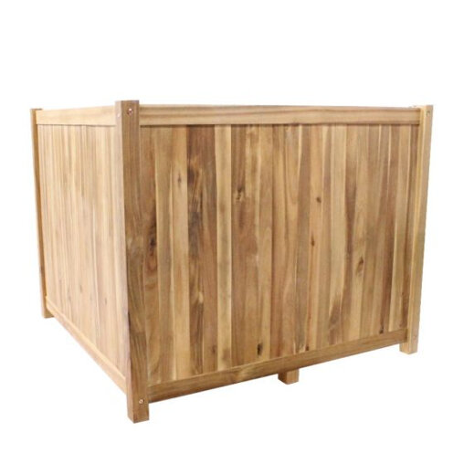 Planter hardhout vierkant (100 x 100 x 80 cm)
