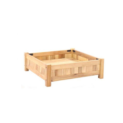 Planter hardhout vierkant (60 x 60 x 20 cm)