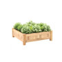 Planter hardhout vierkant (60 x 60 x 20 cm)
