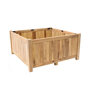 Planter hardhout vierkant (80 x 80 x 40 cm)