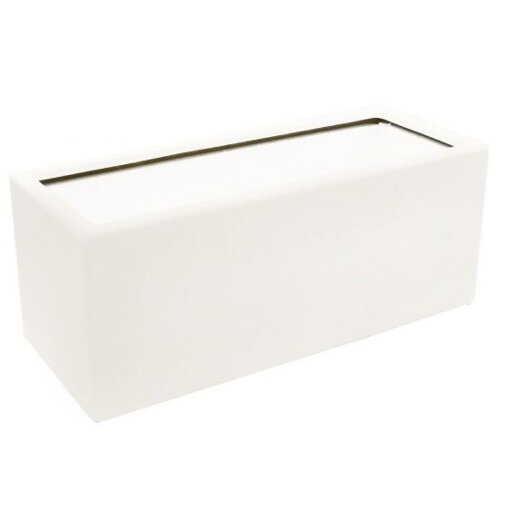 Planter Smooth wit rechthoek (100 x 40 x 40 cm)