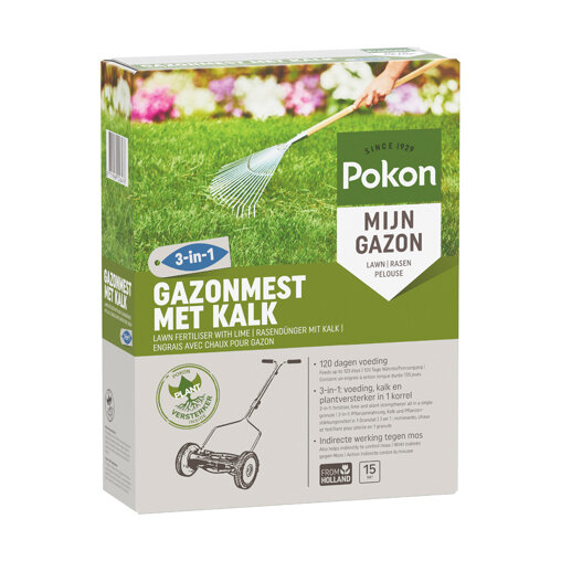 Pokon Gazonmest met kalk 3-in-1
