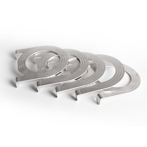 Pothouders zilver set van 5 stuks