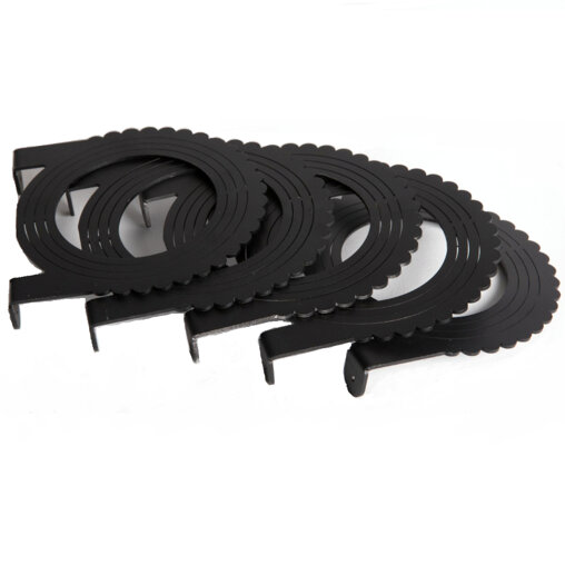 Pothouders zwart set van 5 stuks