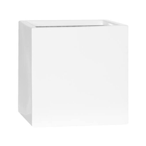 Pottery Pots Essential Fleur vierkante plantenbak glanzend wit