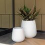 Pottery Pots Natural Pax ronde plantenbak mat wit binnen