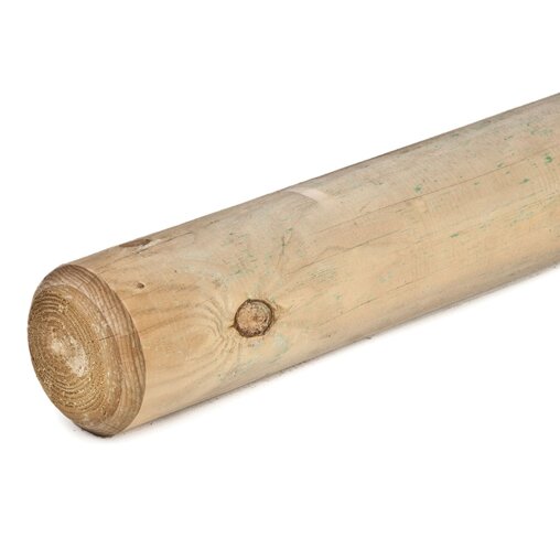 Rondgefreesde paal grenen groen geïmpregneerd Ø12 cm