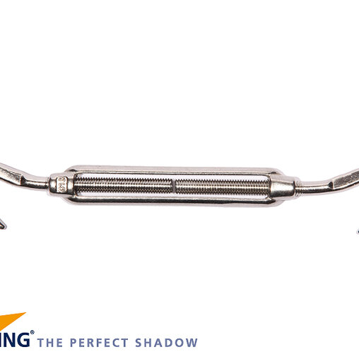 Spanmoer 2 x haak, RVS