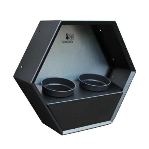 Susteelable wand plantenbak zwart