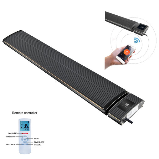 Terrasverwarmer infrarood Black Power instelbaar Wifi