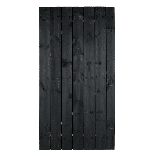 Tuindeur solide zwart rechtsdraaiend met verzinkt frame 180 cm bezorgt Snel in Advies voor en na aankoop