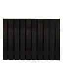 Tuinscherm Garderen zwart grenen 130x180 cm